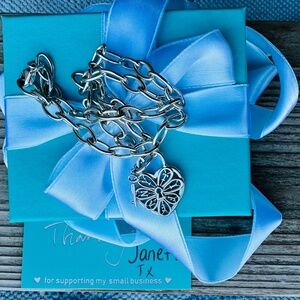 Tiffany & Co. Filigree Heart Key Pendant Necklace in Silver, 17.75"